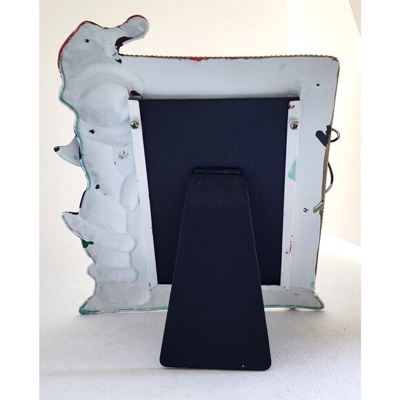 PICTURE FRAME-CHRISTMAS THEME-Snowman-Metal-6"x3.5" Picture Size-8"x7" Frame - Picture 5 of 10